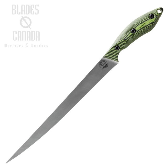 White River Pro Fillet Knife, CPM S35VN 10", G10 Green/Black, Kydex Sheath